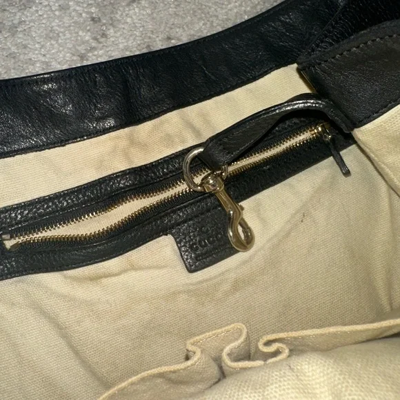 Black Leather Tote Bag - Picture 2 of 5